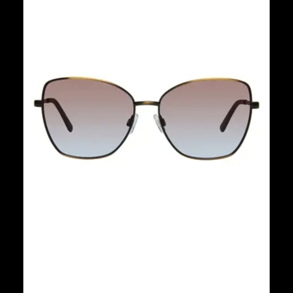 KURT GEIGER London 58mm Cat Eye Sunglasses In Gold and Black